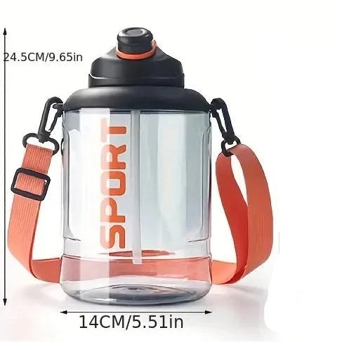 Transparent Big Belly Water Bottle, 2500ml Sports Fitness Water Bottle, Portable Anti Fall Water Barrel, Portable Fitness Jug, Sport Gym Drinking Tumbler Transparent Big Belly Water Bottle, 2500ml Sports Fitness Water Bottle, Portable Anti Fall Water Barrel, Portable Fitness Jug, Sport Gym Drinking Tumbler
